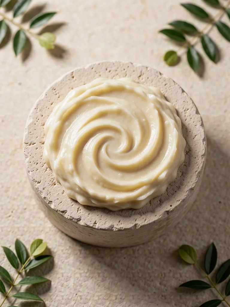 Botanical cream texture